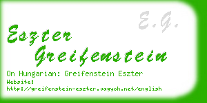 eszter greifenstein business card